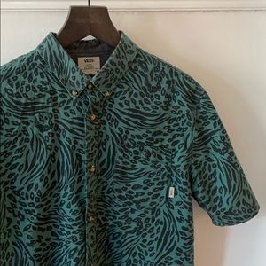 Vans Short Sleeve Animal Print Button down